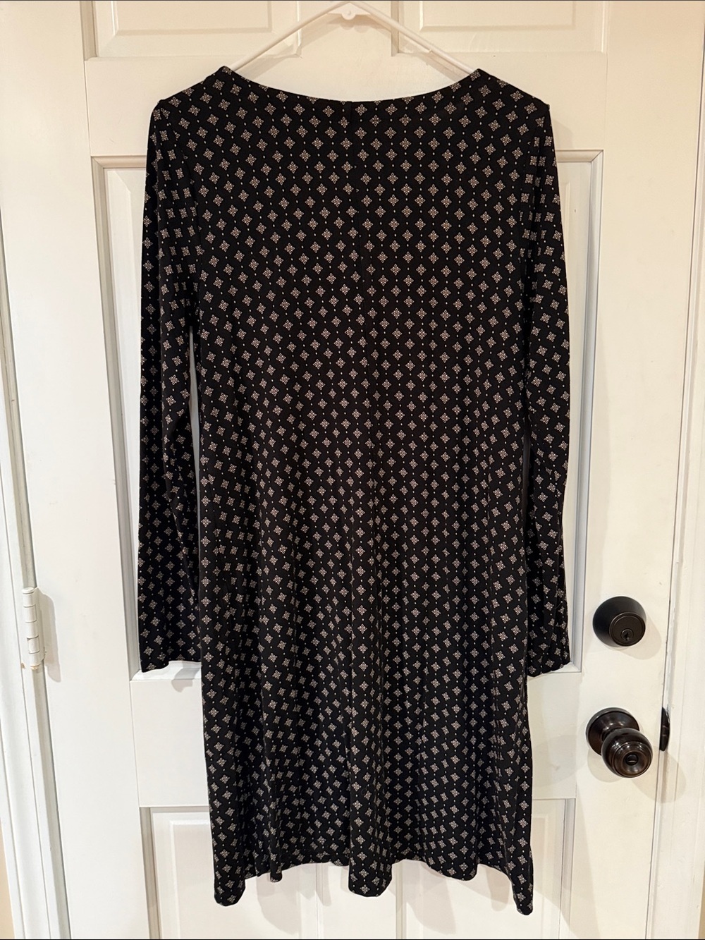Garnet Hill black and white print modern Tencel button shirt dress S - Picture 5 of 8